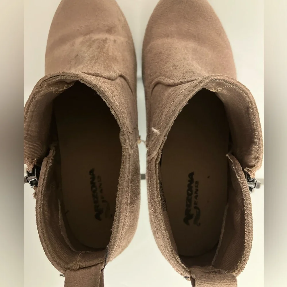 Arizona “Callahan” Girl’s Ankle Boots, Size 1 M, Side Zippers, Block Heel
